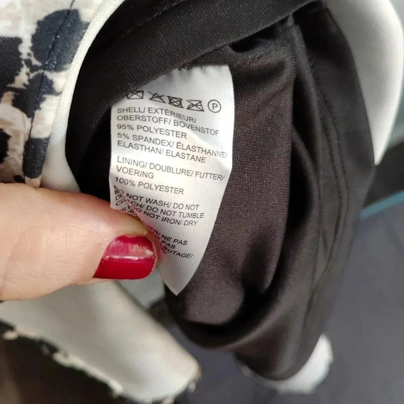 CLEARANCE Saks Fifth Avenue Dress Leopard Print Animal Sleeveless High Collar - Picture 15 of 16